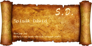 Spisák Dávid névjegykártya